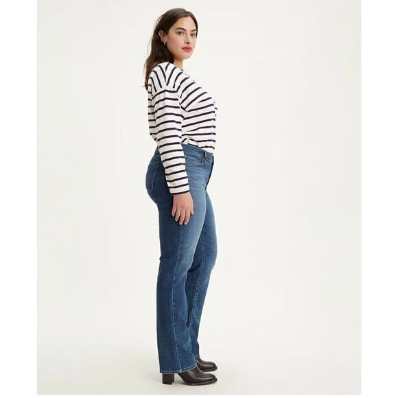 Levi’s NWT 414 CLASSIC STRAIGHT WOMEN'S JEANS PLUS SIZE 24W - Picture 4 of 6